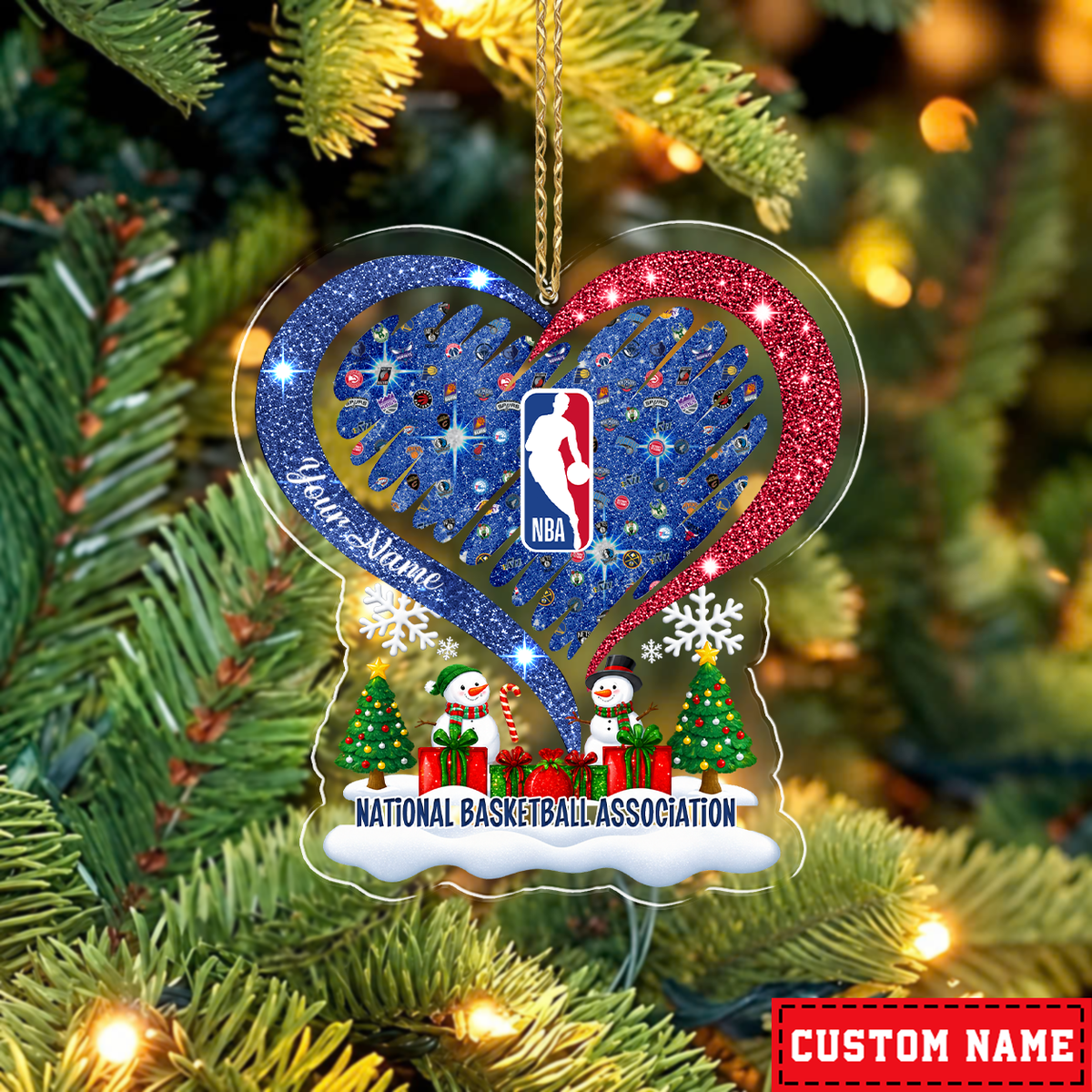 [EXCLUSIVE EDITION] NEW CUSTOMIZED NBA32 ALL TEAMS CHRISTMAS ACRYLIC ORNAMENT