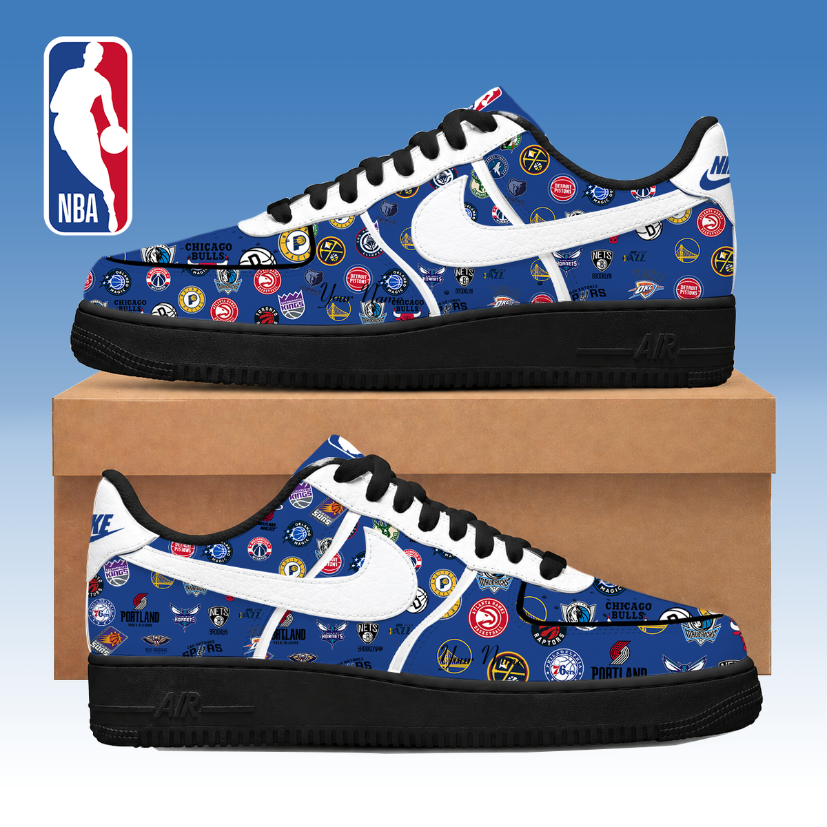 LIMITED DROP - NEW CUSTOMIZED NBA ALL TEAMS AF1 SNEAKERS - NBA32
