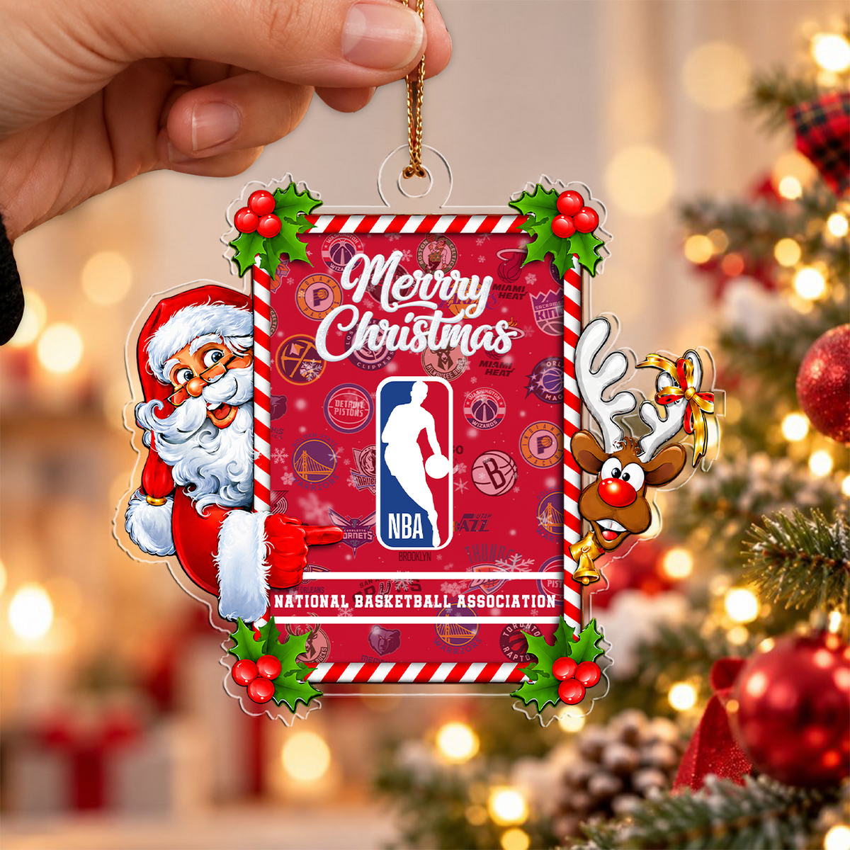 [LIMITED DROP] NEW CUSTOMIZED NBA32 ALL TEAMS CHRISTMAS ACRYLIC ORNAMENT