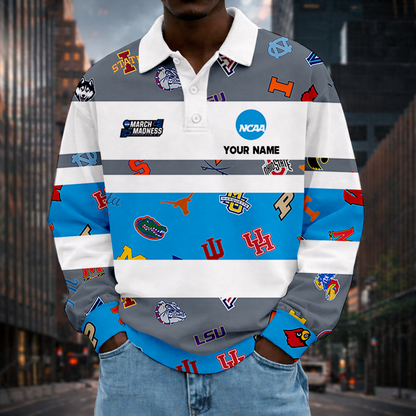 VIRAL EDITION - NEW CUSTOMIZED NCAA32 MAM ALL TEAMS UNISEX LONG SLEEVE POLO