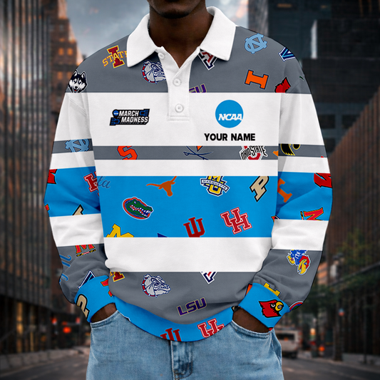 VIRAL EDITION - NEW CUSTOMIZED NCAA32 MAM ALL TEAMS UNISEX LONG SLEEVE POLO