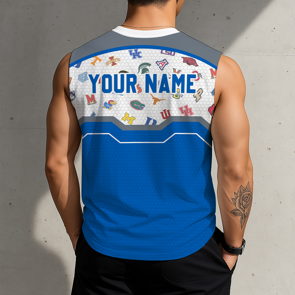 HOT DEAL - NEW CUSTOMIZED NCAA MAM32 ALL TEAMS MEN'S GYM SHIRT