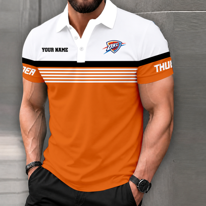 VIRAL EDITION - NEW CUSTOMIZED NBA01 OCT OKLAHOMA CITY THUNDER POLO SHIRT