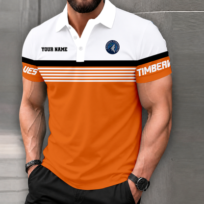 VIRAL EDITION - NEW CUSTOMIZED NBA05 MTW MINNESOTA TIMBERWOLVES POLO SHIRT