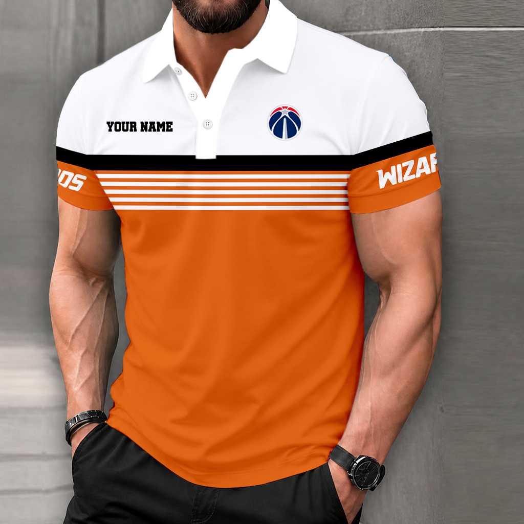 VIRAL EDITION - NEW CUSTOMIZED NBA28 WWI WASHINGTON WIZARDS POLO SHIRT