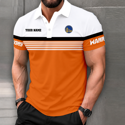 VIRAL EDITION - NEW CUSTOMIZED NBA12 GSW GOLDEN STATE WARRIORS POLO SHIRT