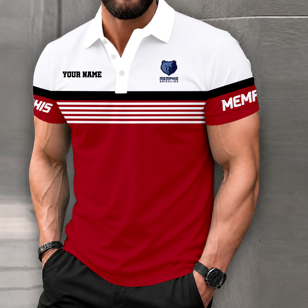VIRAL EDITION - NEW CUSTOMIZED NBA13 MGR MEMPHIS GRIZZLIES POLO SHIRT