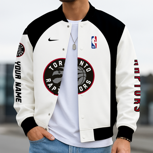 LIMITED DROP - NEW CUSTOMIZED NBA24 TR TORONTO RAPTORS BASEBALL JACKET, SATIN VARSITY JACKET